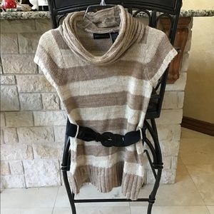 Beautiful belted Sweater, belt optional